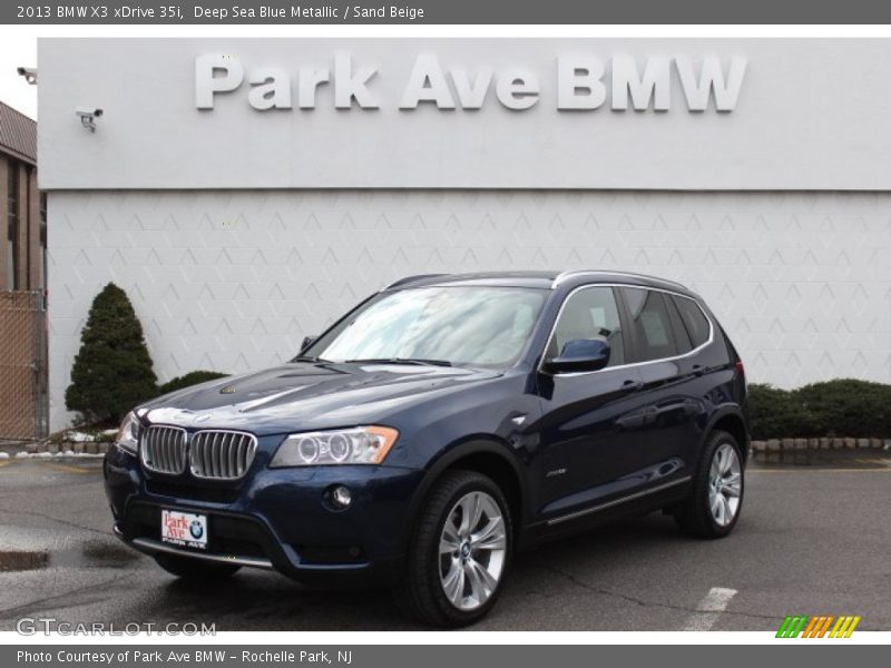 Deep Sea Blue Metallic / Sand Beige 2013 BMW X3 xDrive 35i