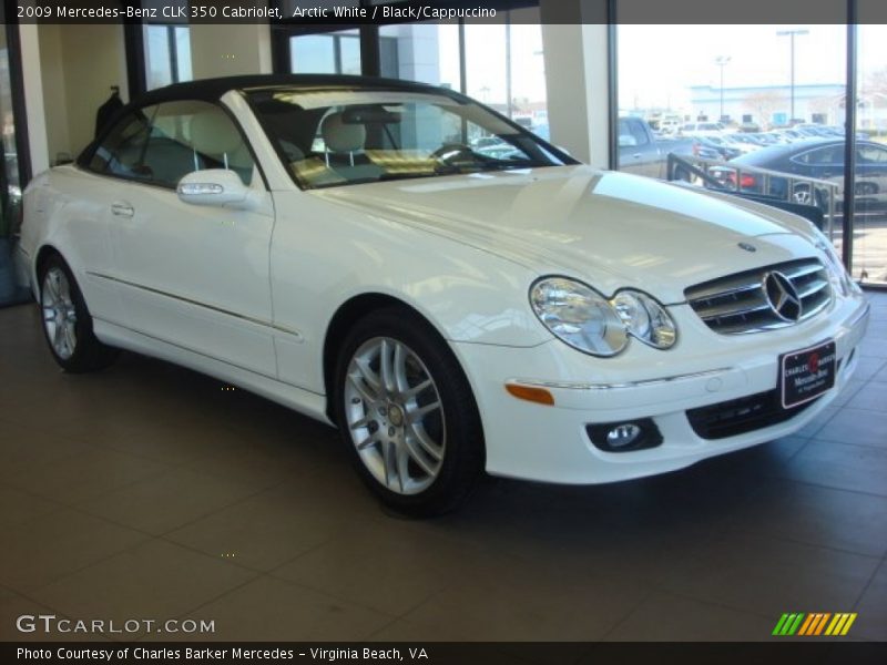 Arctic White / Black/Cappuccino 2009 Mercedes-Benz CLK 350 Cabriolet
