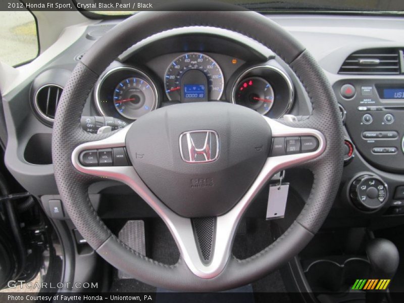 Crystal Black Pearl / Black 2012 Honda Fit Sport