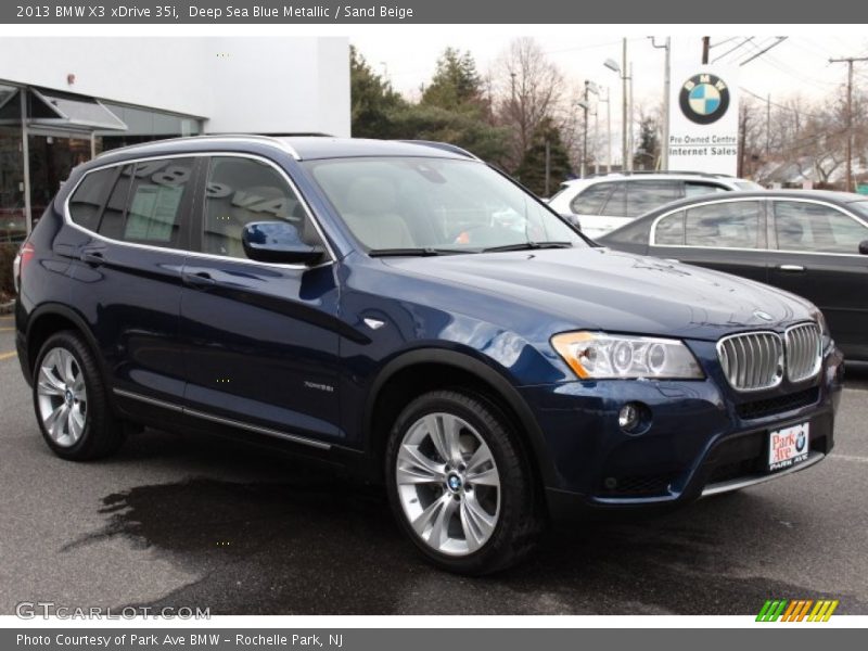 Deep Sea Blue Metallic / Sand Beige 2013 BMW X3 xDrive 35i