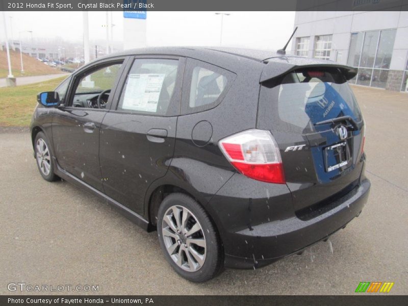 Crystal Black Pearl / Black 2012 Honda Fit Sport