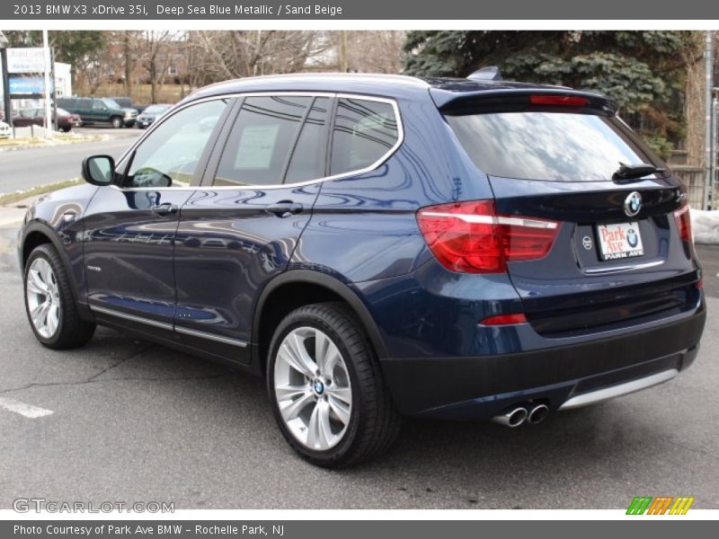 Deep Sea Blue Metallic / Sand Beige 2013 BMW X3 xDrive 35i