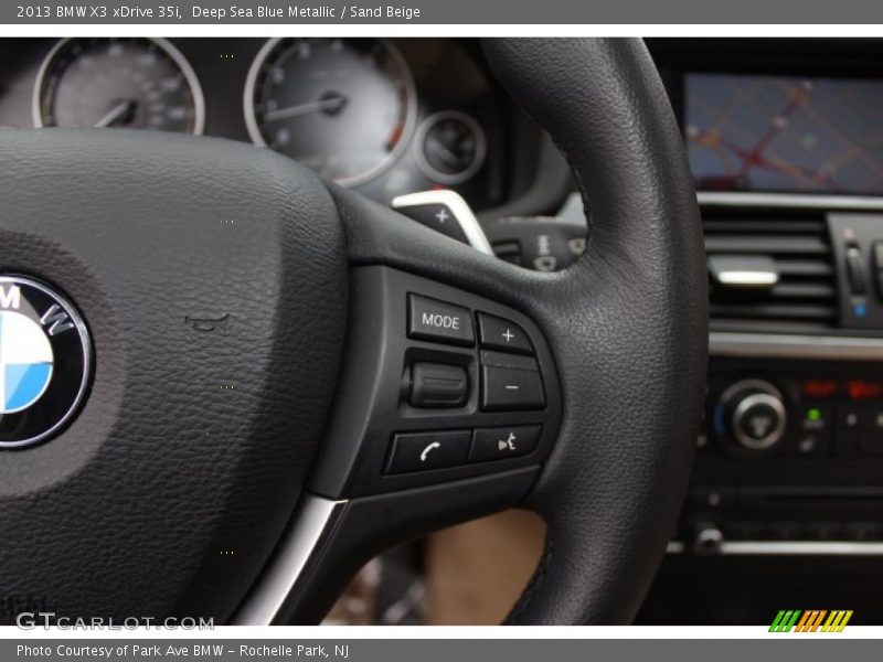 Deep Sea Blue Metallic / Sand Beige 2013 BMW X3 xDrive 35i