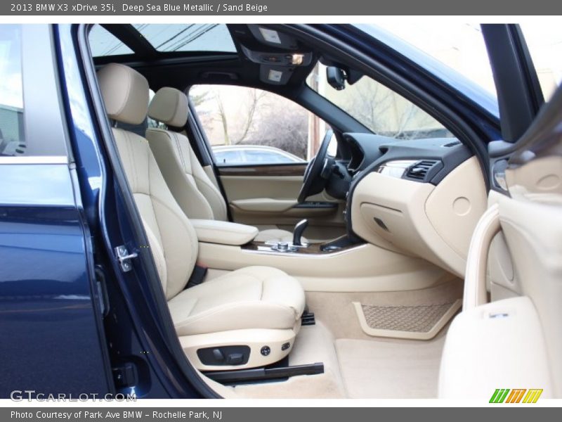 Deep Sea Blue Metallic / Sand Beige 2013 BMW X3 xDrive 35i