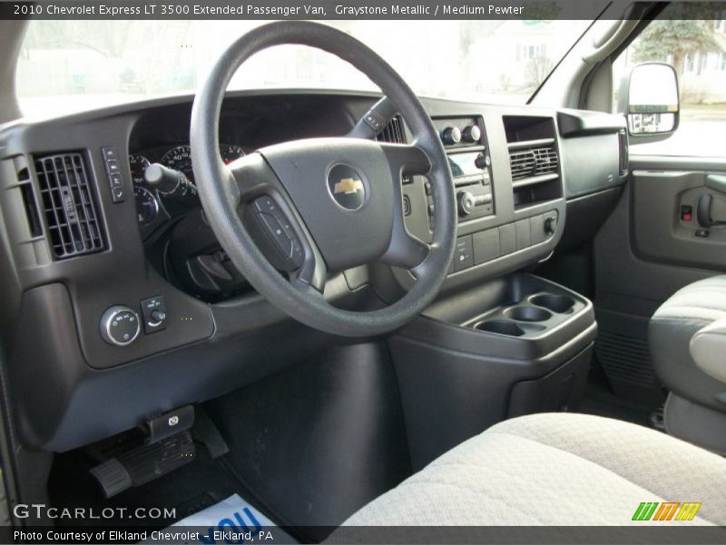 Graystone Metallic / Medium Pewter 2010 Chevrolet Express LT 3500 Extended Passenger Van