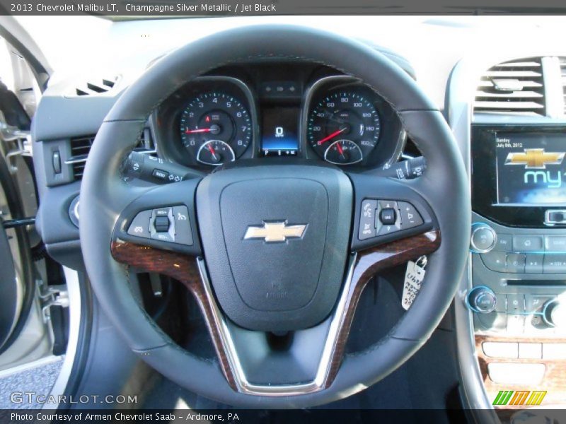 Champagne Silver Metallic / Jet Black 2013 Chevrolet Malibu LT