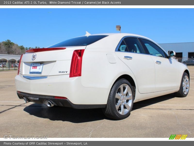 White Diamond Tricoat / Caramel/Jet Black Accents 2013 Cadillac ATS 2.0L Turbo