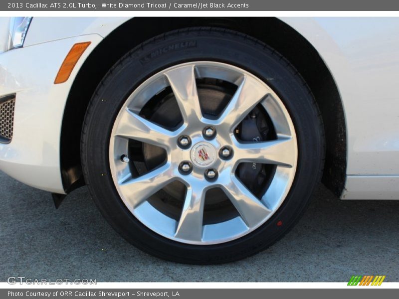 White Diamond Tricoat / Caramel/Jet Black Accents 2013 Cadillac ATS 2.0L Turbo