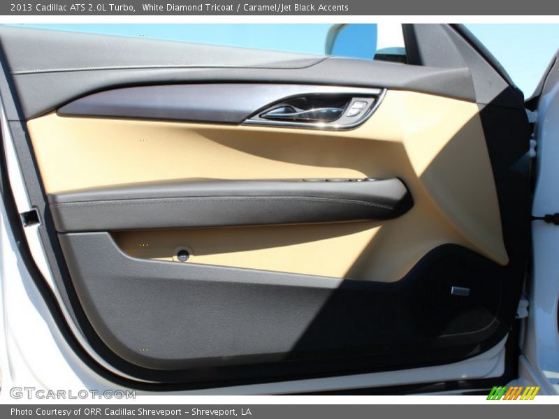 White Diamond Tricoat / Caramel/Jet Black Accents 2013 Cadillac ATS 2.0L Turbo