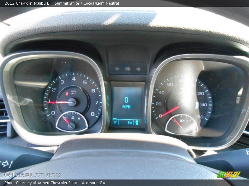 Summit White / Cocoa/Light Neutral 2013 Chevrolet Malibu LT