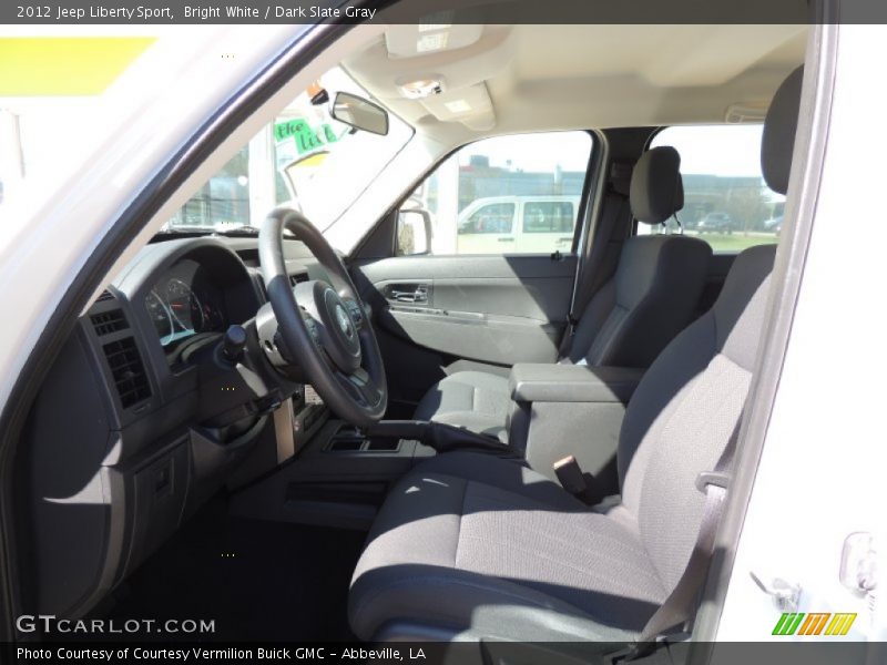 Bright White / Dark Slate Gray 2012 Jeep Liberty Sport