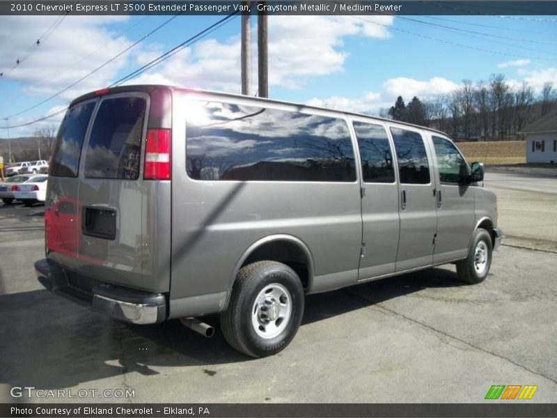 Graystone Metallic / Medium Pewter 2010 Chevrolet Express LT 3500 Extended Passenger Van