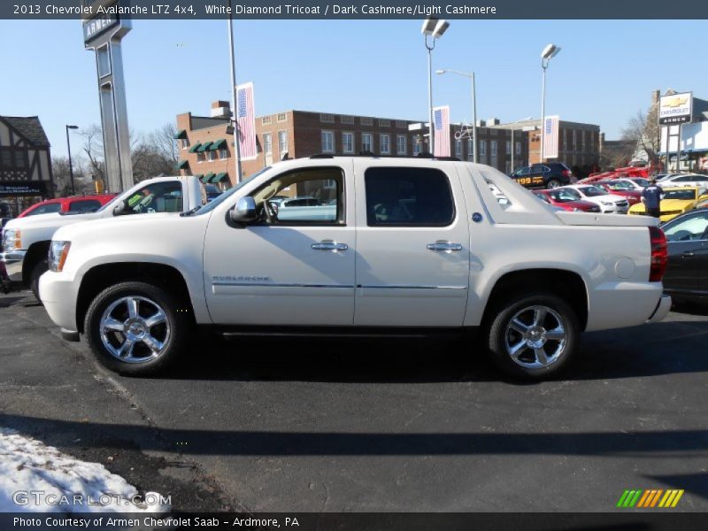 White Diamond Tricoat / Dark Cashmere/Light Cashmere 2013 Chevrolet Avalanche LTZ 4x4