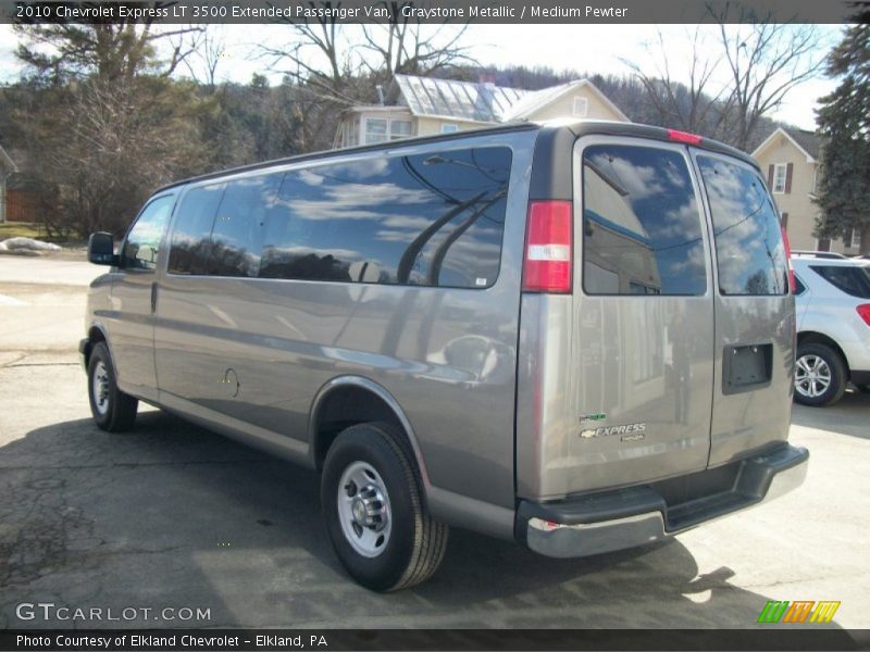 Graystone Metallic / Medium Pewter 2010 Chevrolet Express LT 3500 Extended Passenger Van