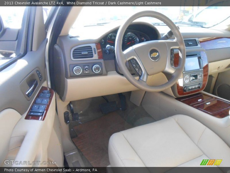 White Diamond Tricoat / Dark Cashmere/Light Cashmere 2013 Chevrolet Avalanche LTZ 4x4