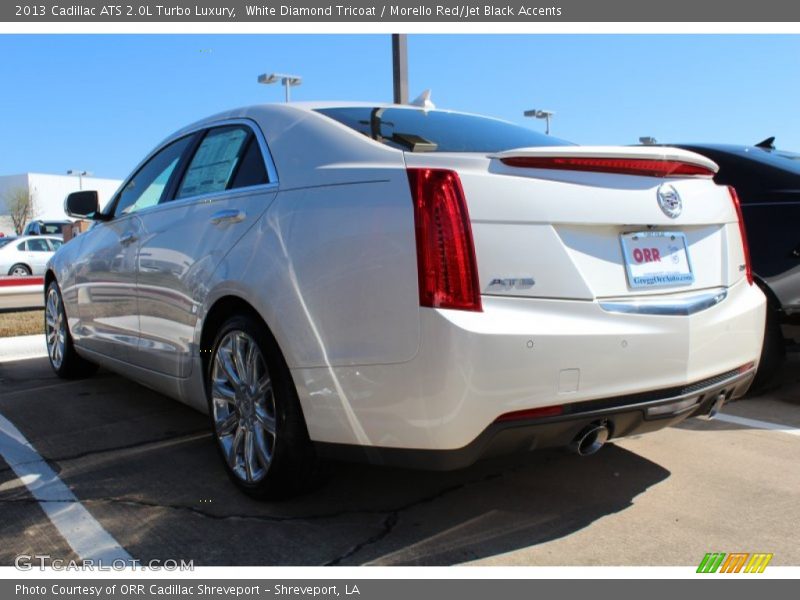 White Diamond Tricoat / Morello Red/Jet Black Accents 2013 Cadillac ATS 2.0L Turbo Luxury
