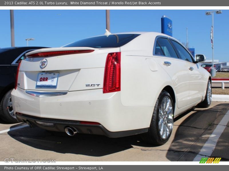 White Diamond Tricoat / Morello Red/Jet Black Accents 2013 Cadillac ATS 2.0L Turbo Luxury