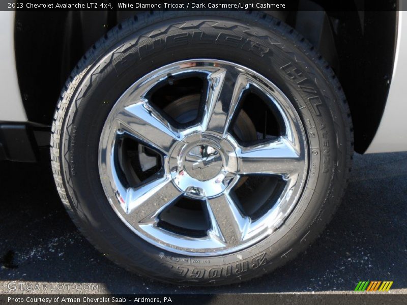 White Diamond Tricoat / Dark Cashmere/Light Cashmere 2013 Chevrolet Avalanche LTZ 4x4