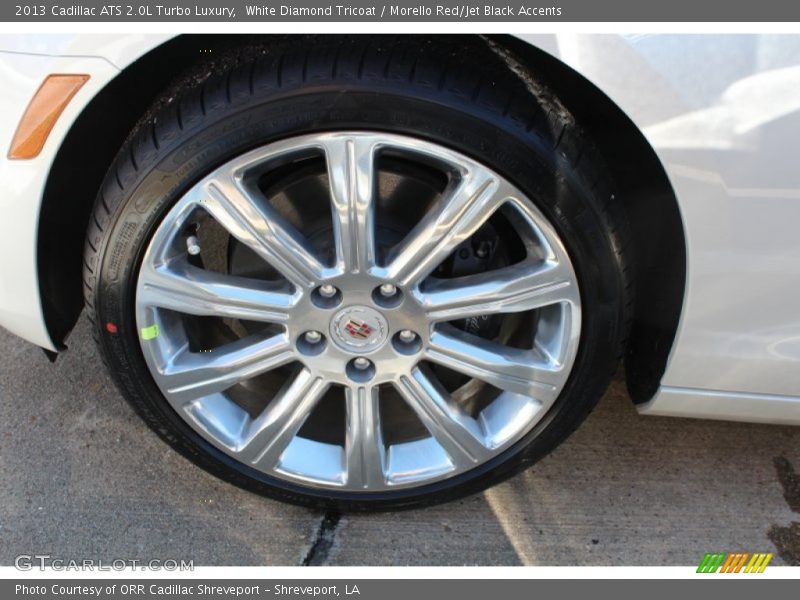 White Diamond Tricoat / Morello Red/Jet Black Accents 2013 Cadillac ATS 2.0L Turbo Luxury