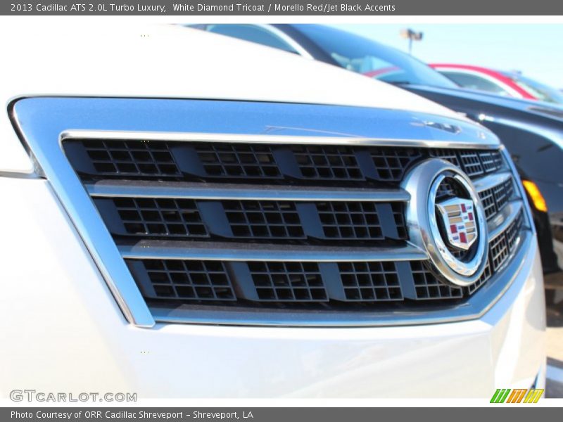 White Diamond Tricoat / Morello Red/Jet Black Accents 2013 Cadillac ATS 2.0L Turbo Luxury