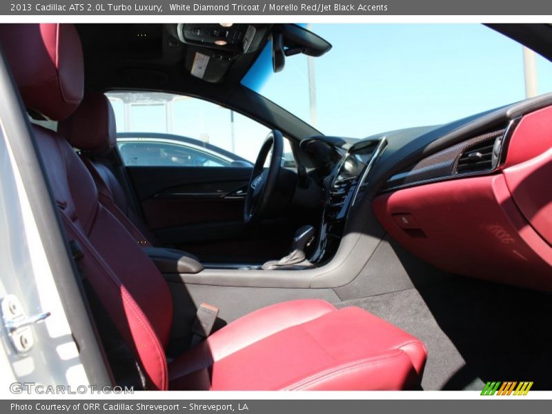 White Diamond Tricoat / Morello Red/Jet Black Accents 2013 Cadillac ATS 2.0L Turbo Luxury
