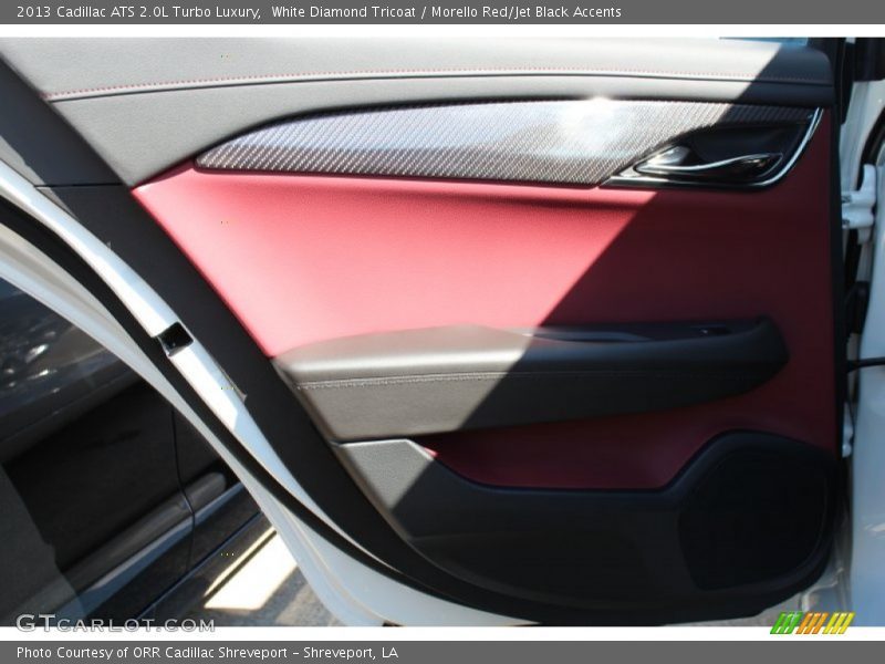 White Diamond Tricoat / Morello Red/Jet Black Accents 2013 Cadillac ATS 2.0L Turbo Luxury