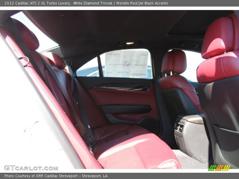 White Diamond Tricoat / Morello Red/Jet Black Accents 2013 Cadillac ATS 2.0L Turbo Luxury