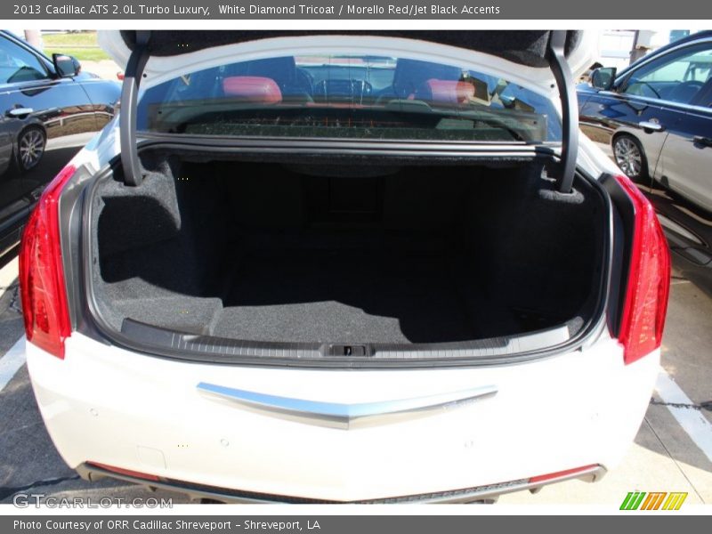 White Diamond Tricoat / Morello Red/Jet Black Accents 2013 Cadillac ATS 2.0L Turbo Luxury