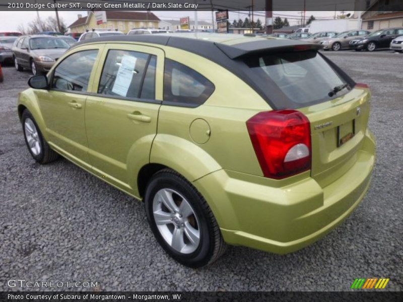 Optic Green Metallic / Dark Slate Gray 2010 Dodge Caliber SXT