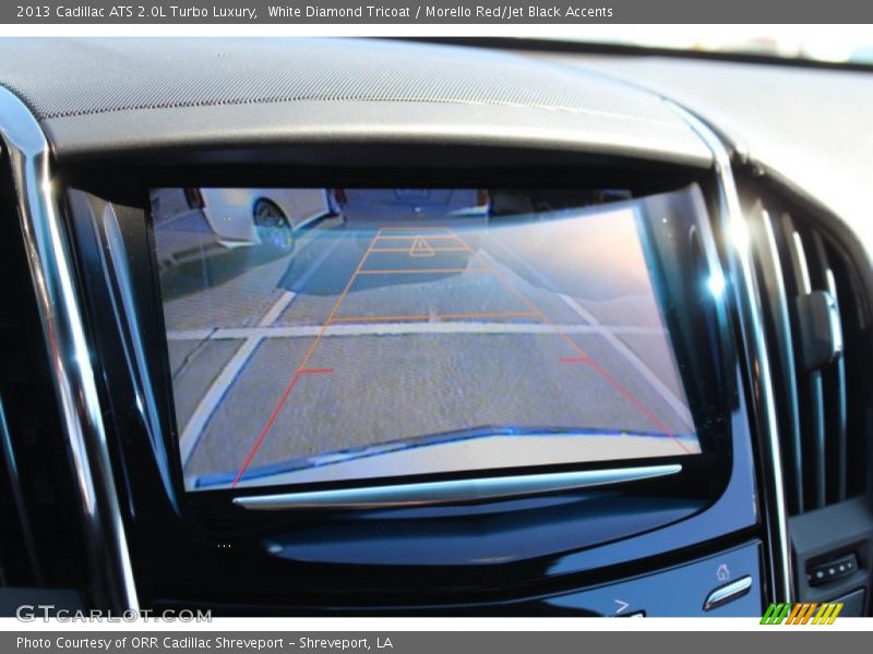 White Diamond Tricoat / Morello Red/Jet Black Accents 2013 Cadillac ATS 2.0L Turbo Luxury