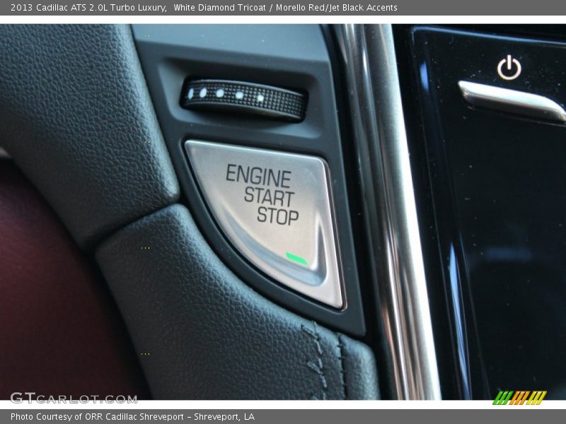 White Diamond Tricoat / Morello Red/Jet Black Accents 2013 Cadillac ATS 2.0L Turbo Luxury