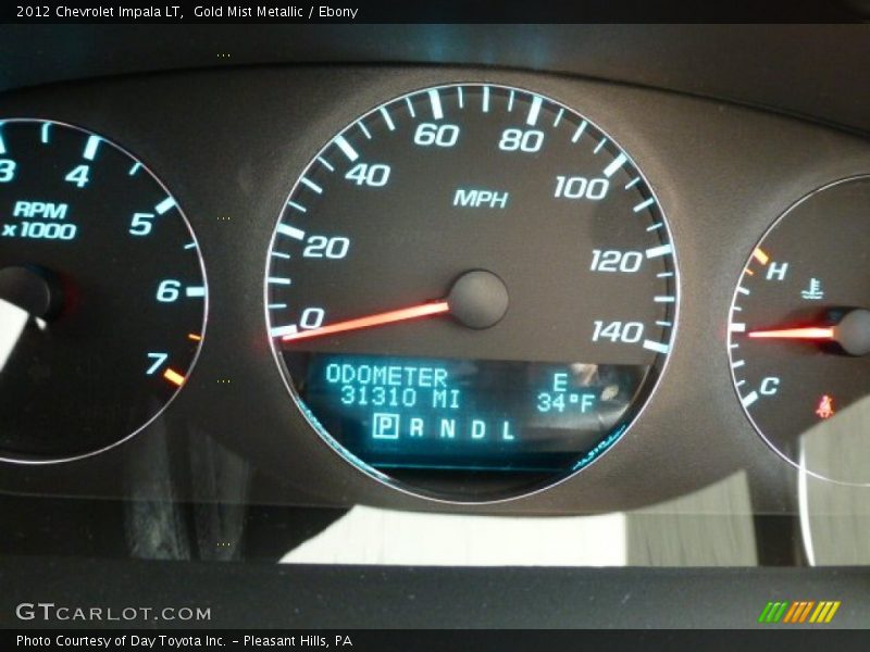 Gold Mist Metallic / Ebony 2012 Chevrolet Impala LT