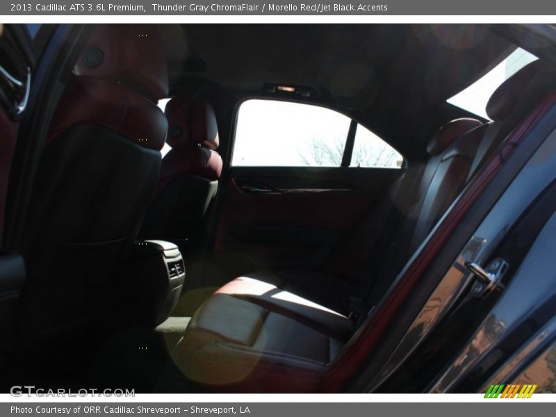 Thunder Gray ChromaFlair / Morello Red/Jet Black Accents 2013 Cadillac ATS 3.6L Premium