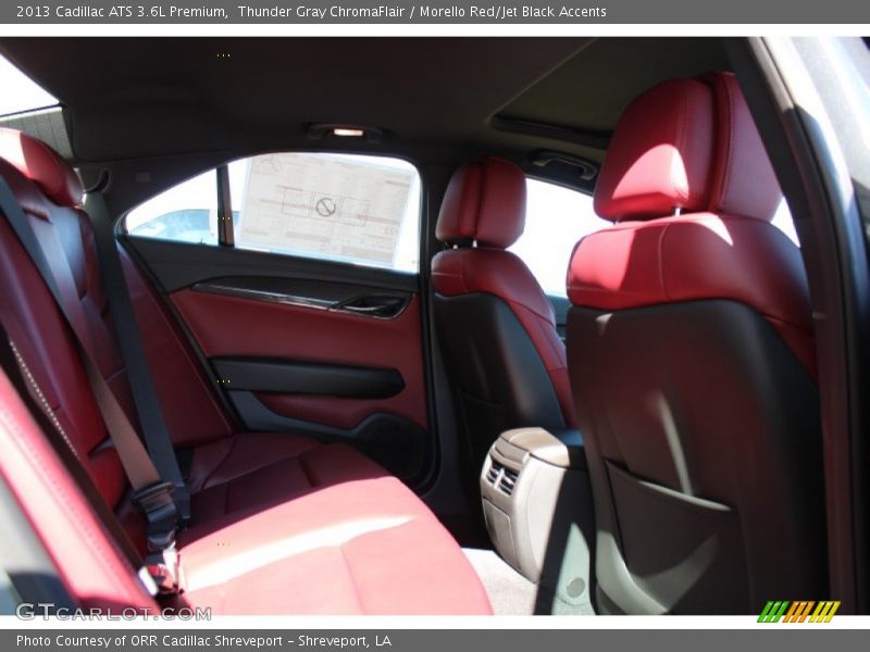 Thunder Gray ChromaFlair / Morello Red/Jet Black Accents 2013 Cadillac ATS 3.6L Premium