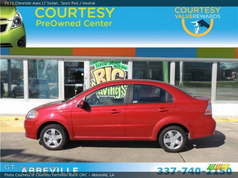 Sport Red / Neutral 2011 Chevrolet Aveo LT Sedan