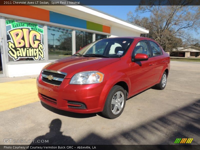Sport Red / Neutral 2011 Chevrolet Aveo LT Sedan