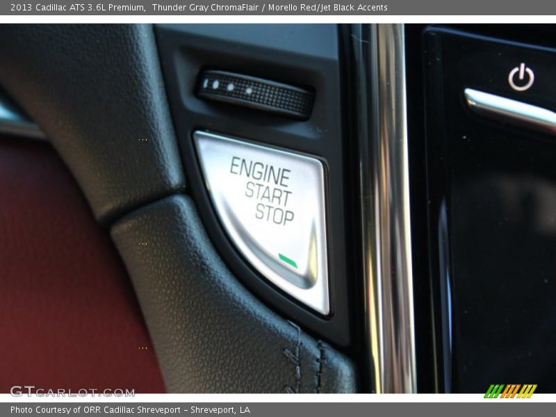 Thunder Gray ChromaFlair / Morello Red/Jet Black Accents 2013 Cadillac ATS 3.6L Premium