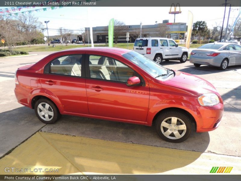 Sport Red / Neutral 2011 Chevrolet Aveo LT Sedan