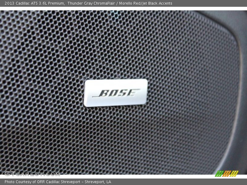 Thunder Gray ChromaFlair / Morello Red/Jet Black Accents 2013 Cadillac ATS 3.6L Premium