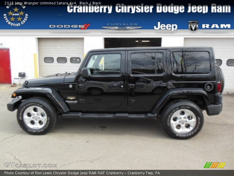 Black / Black 2013 Jeep Wrangler Unlimited Sahara 4x4