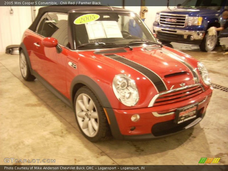 Chili Red / Panther Black 2005 Mini Cooper S Convertible
