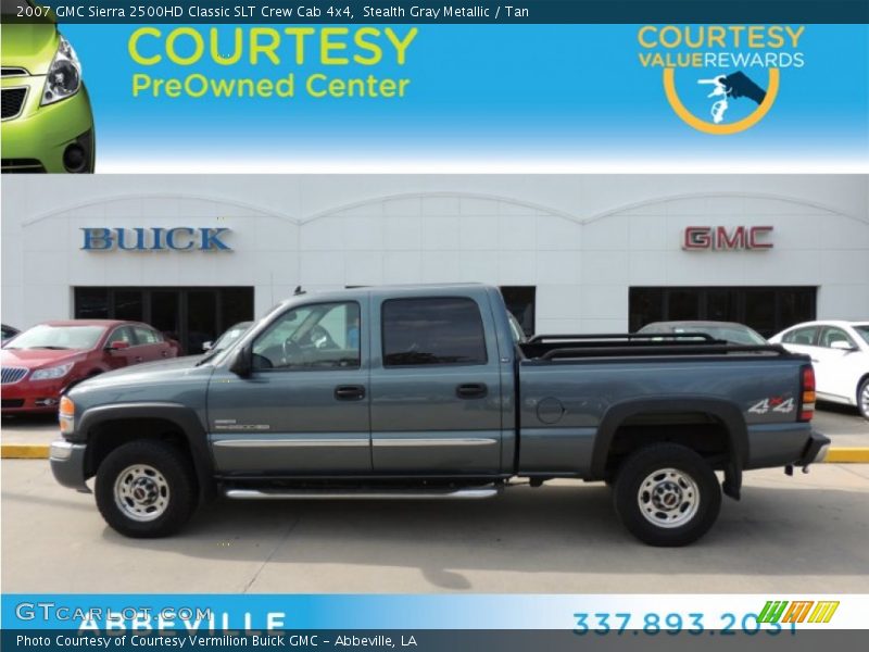 Stealth Gray Metallic / Tan 2007 GMC Sierra 2500HD Classic SLT Crew Cab 4x4