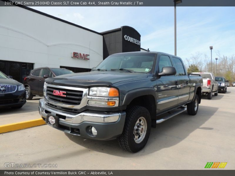 Stealth Gray Metallic / Tan 2007 GMC Sierra 2500HD Classic SLT Crew Cab 4x4