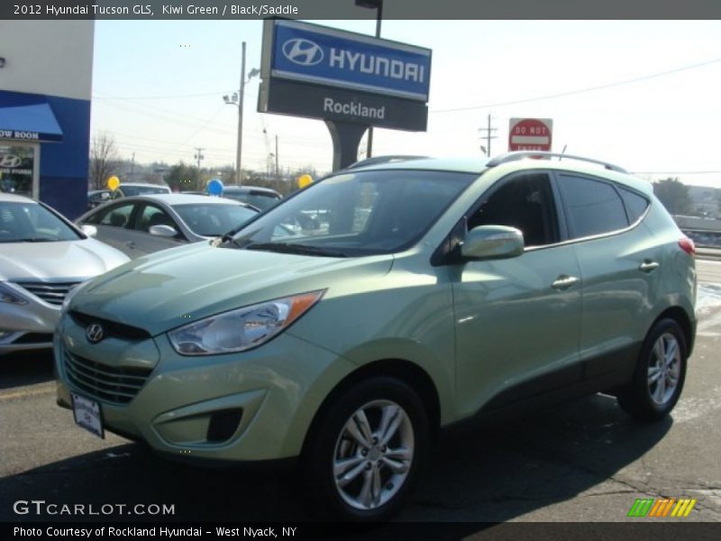 Kiwi Green / Black/Saddle 2012 Hyundai Tucson GLS