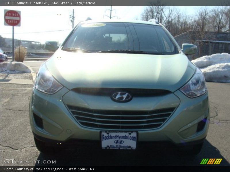 Kiwi Green / Black/Saddle 2012 Hyundai Tucson GLS