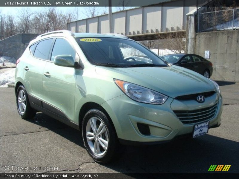 Kiwi Green / Black/Saddle 2012 Hyundai Tucson GLS