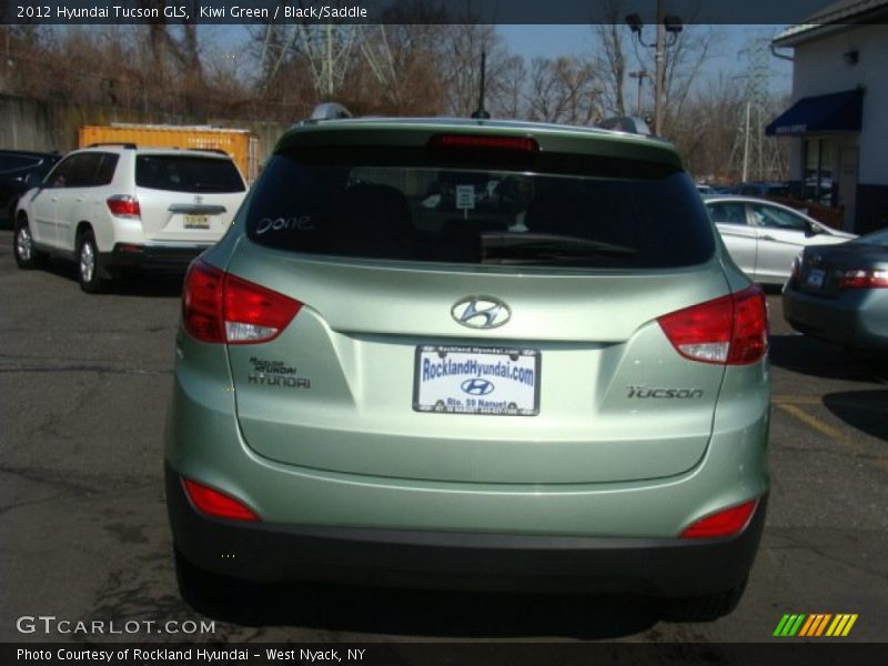 Kiwi Green / Black/Saddle 2012 Hyundai Tucson GLS