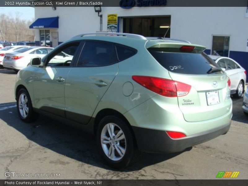 Kiwi Green / Black/Saddle 2012 Hyundai Tucson GLS