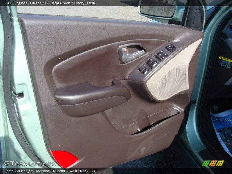 Kiwi Green / Black/Saddle 2012 Hyundai Tucson GLS