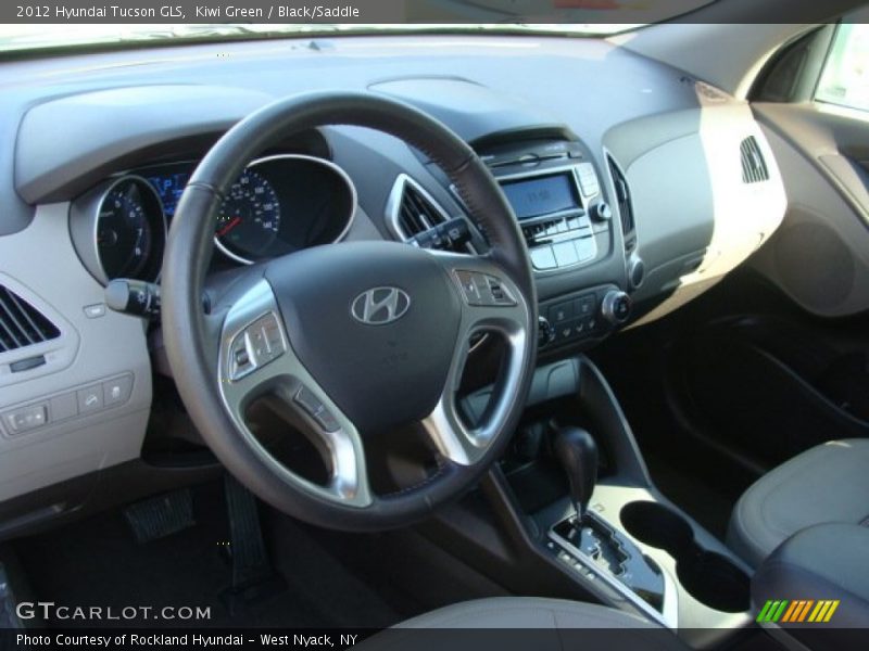Kiwi Green / Black/Saddle 2012 Hyundai Tucson GLS
